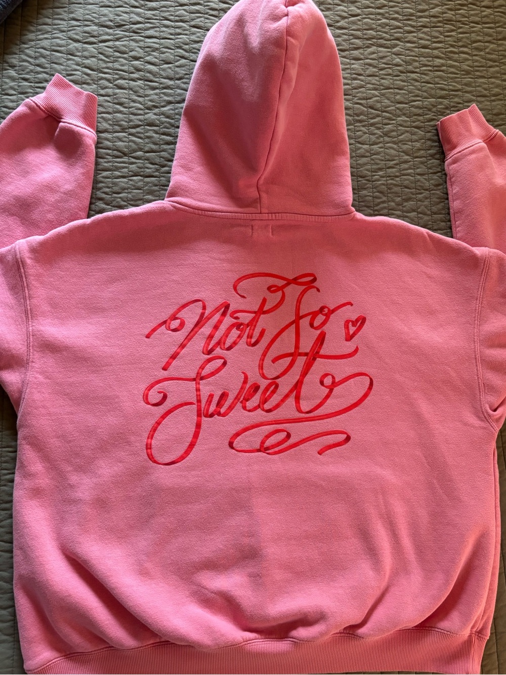 Cotton On🎀❤️ ‘Not So Sweet’ Pink Hoodie Sweatshirt